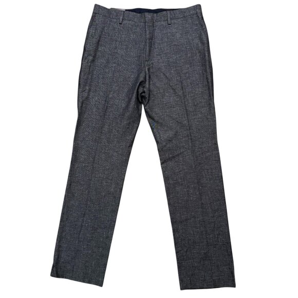 Banana Republic Pants Mens Size 33x32 Tailored Slim Fit Linen Blend Gray NEW - Picture 1 of 5